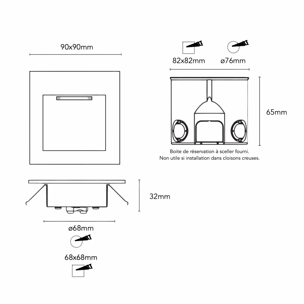 Schéma du produitLEO CARRÉ