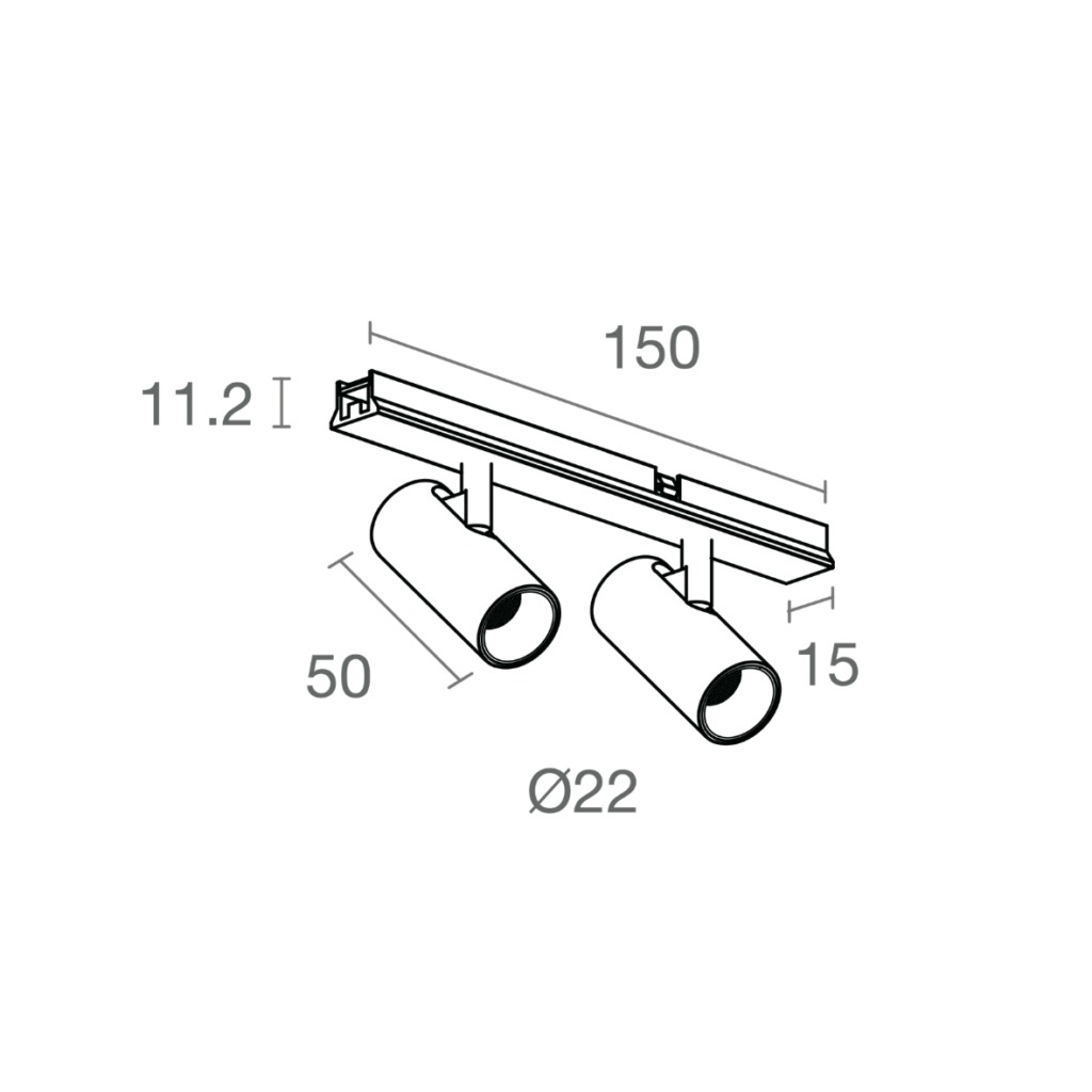 Schéma du produitPROJECTEUR DOUBLE 2x3W